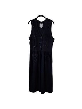 Surya Sleeveless Beaded Lace Floral Maxi Dress Size L